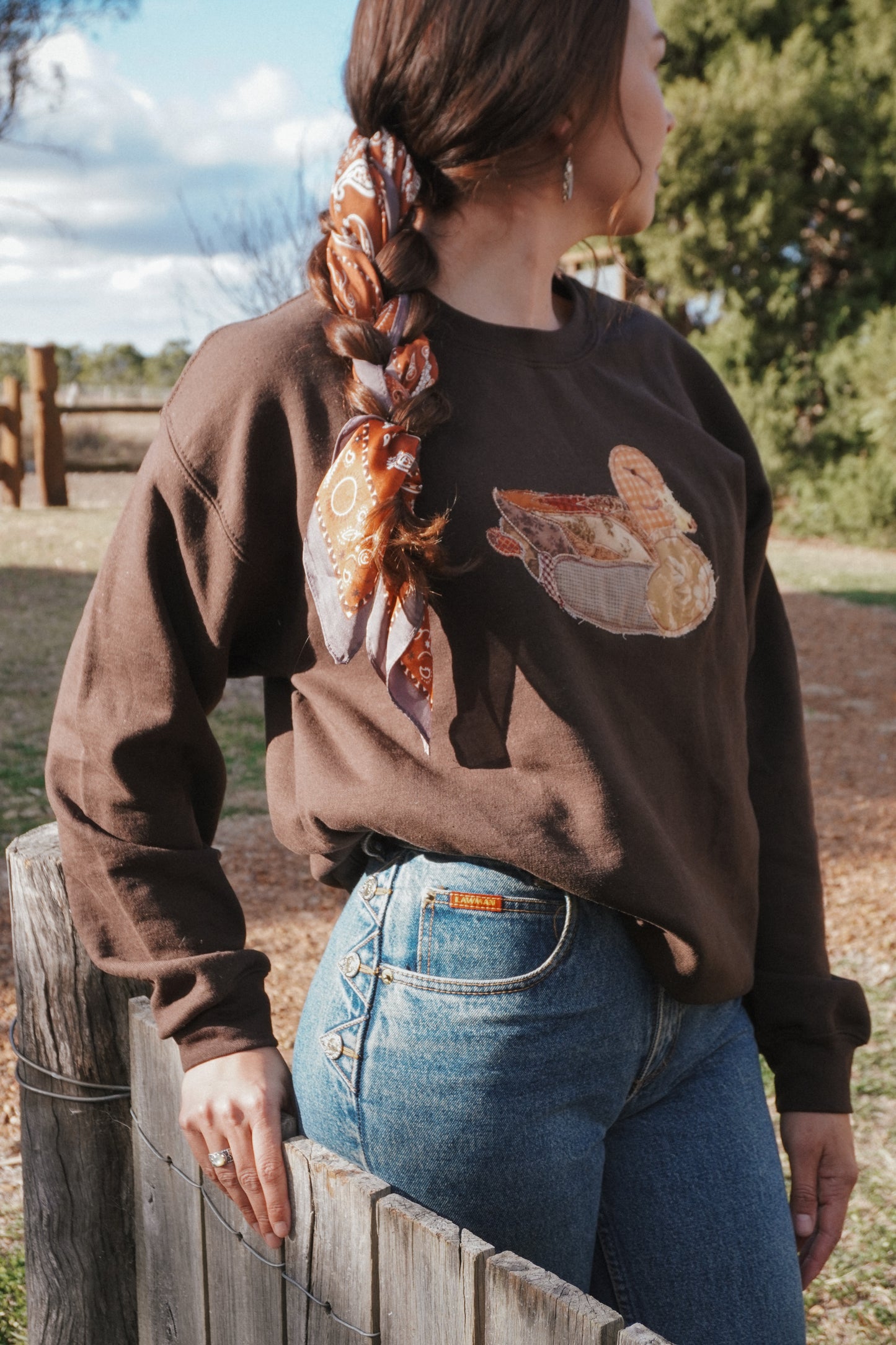 Autumn/ Brown Flock Sweatshirt