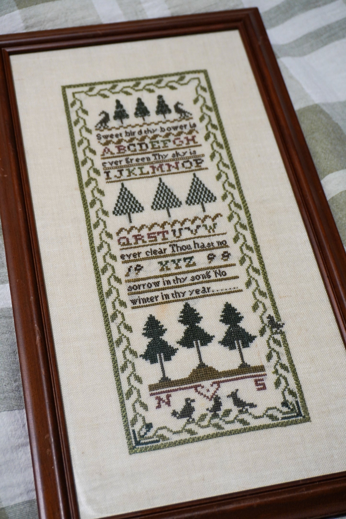 Vintage Cross-stitch wall art