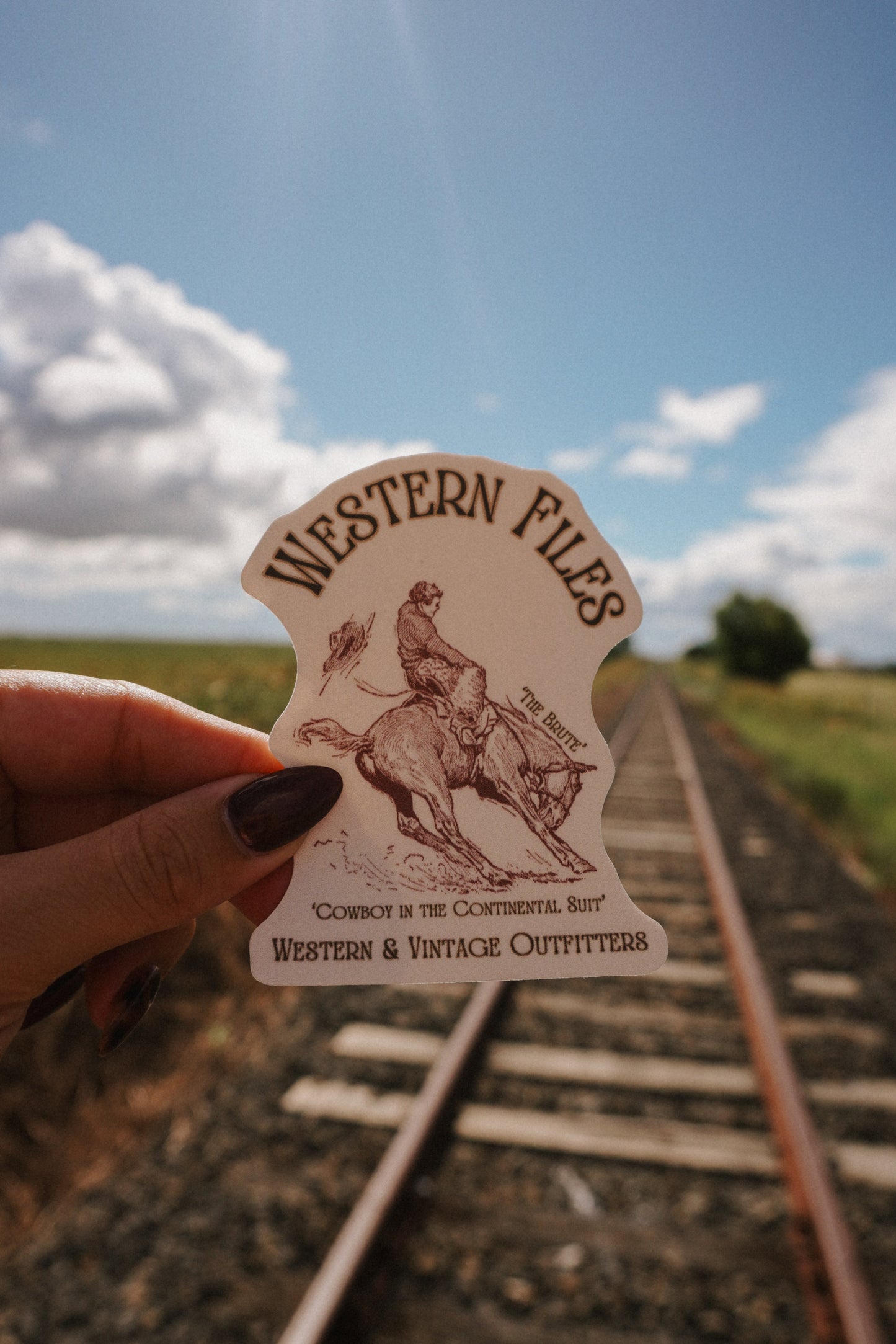 Continental Cowboy Vinyl Sticker