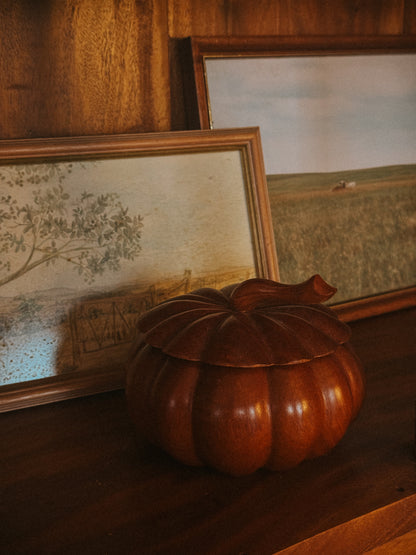 Wooden Pumpkin Container