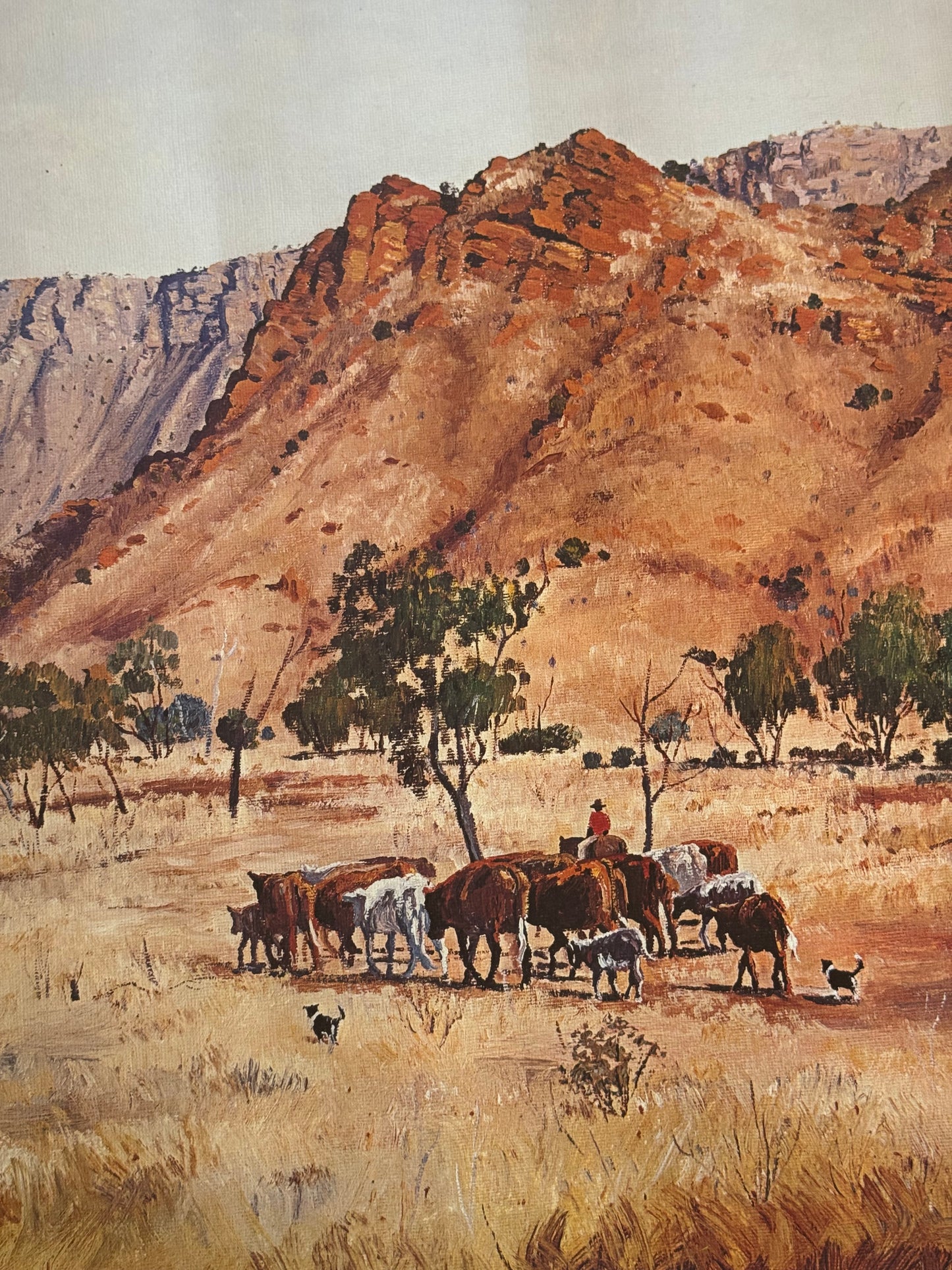 "Droving at Simpson's Gap" Oil Painting Print
