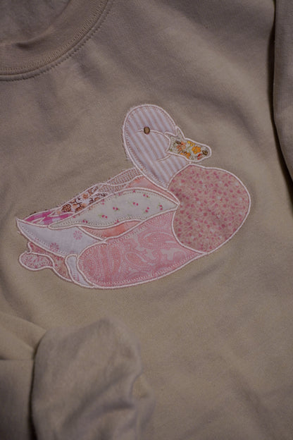Pink/ Beige Flock Sweatshirt