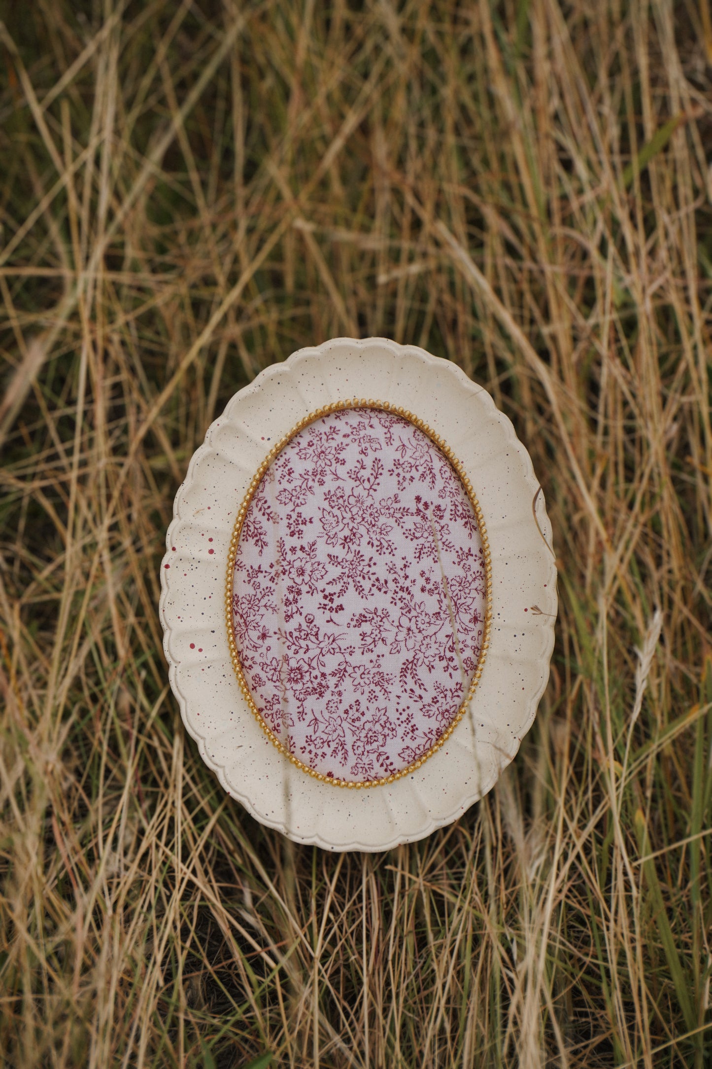 Floral Oval Frame