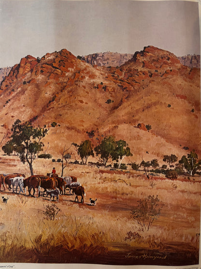 "Droving at Simpson's Gap" Oil Painting Print