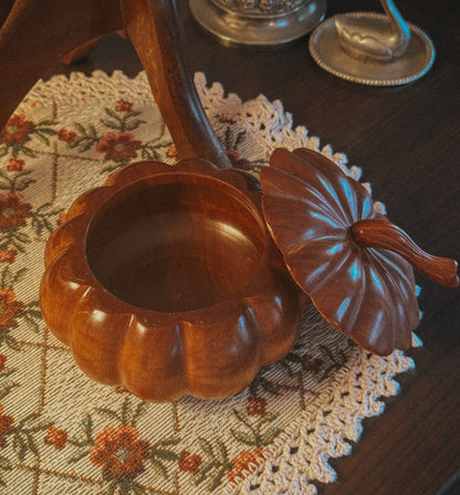 Wooden Pumpkin Container