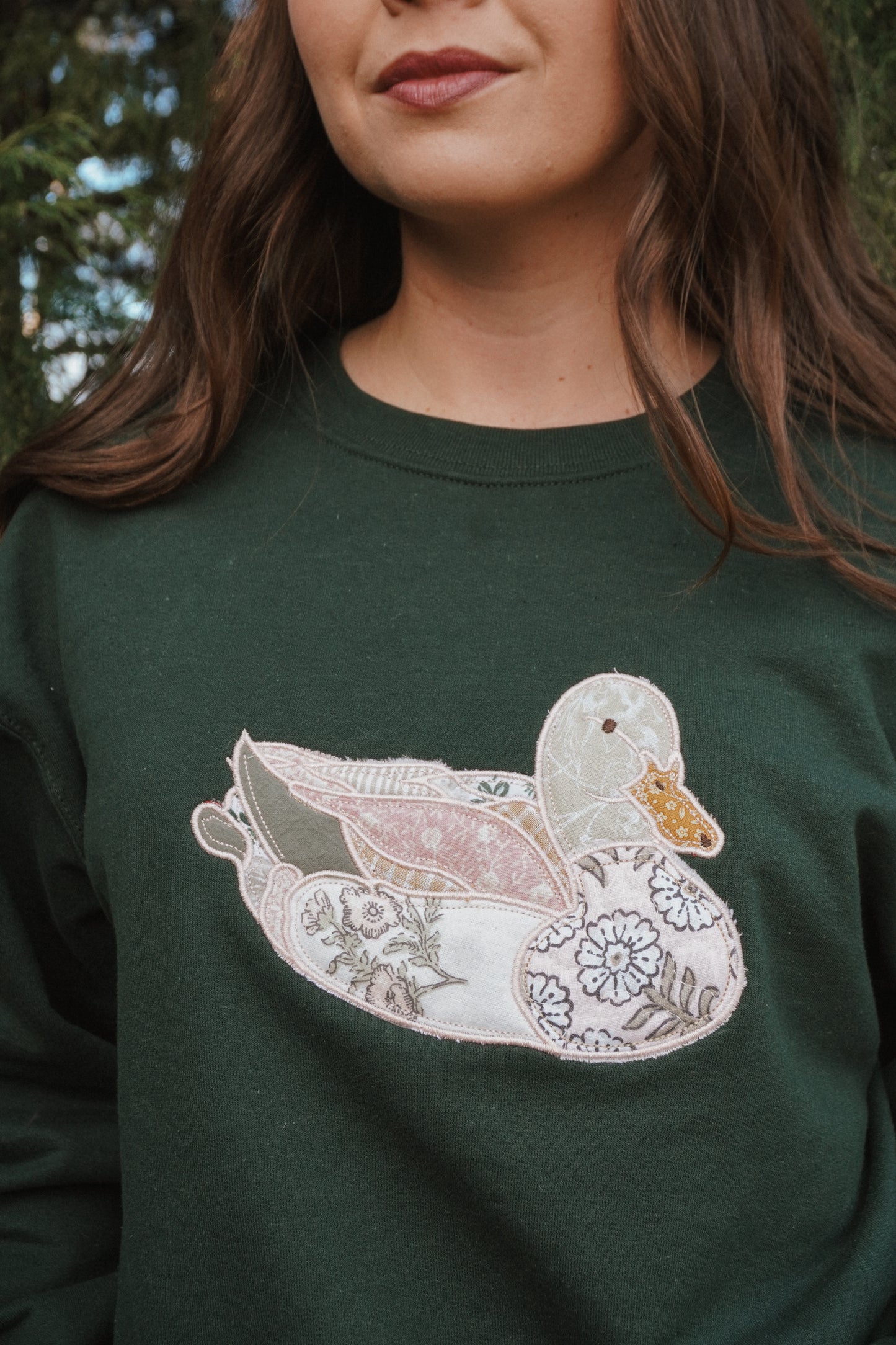Pink/ Green Flock Sweatshirt