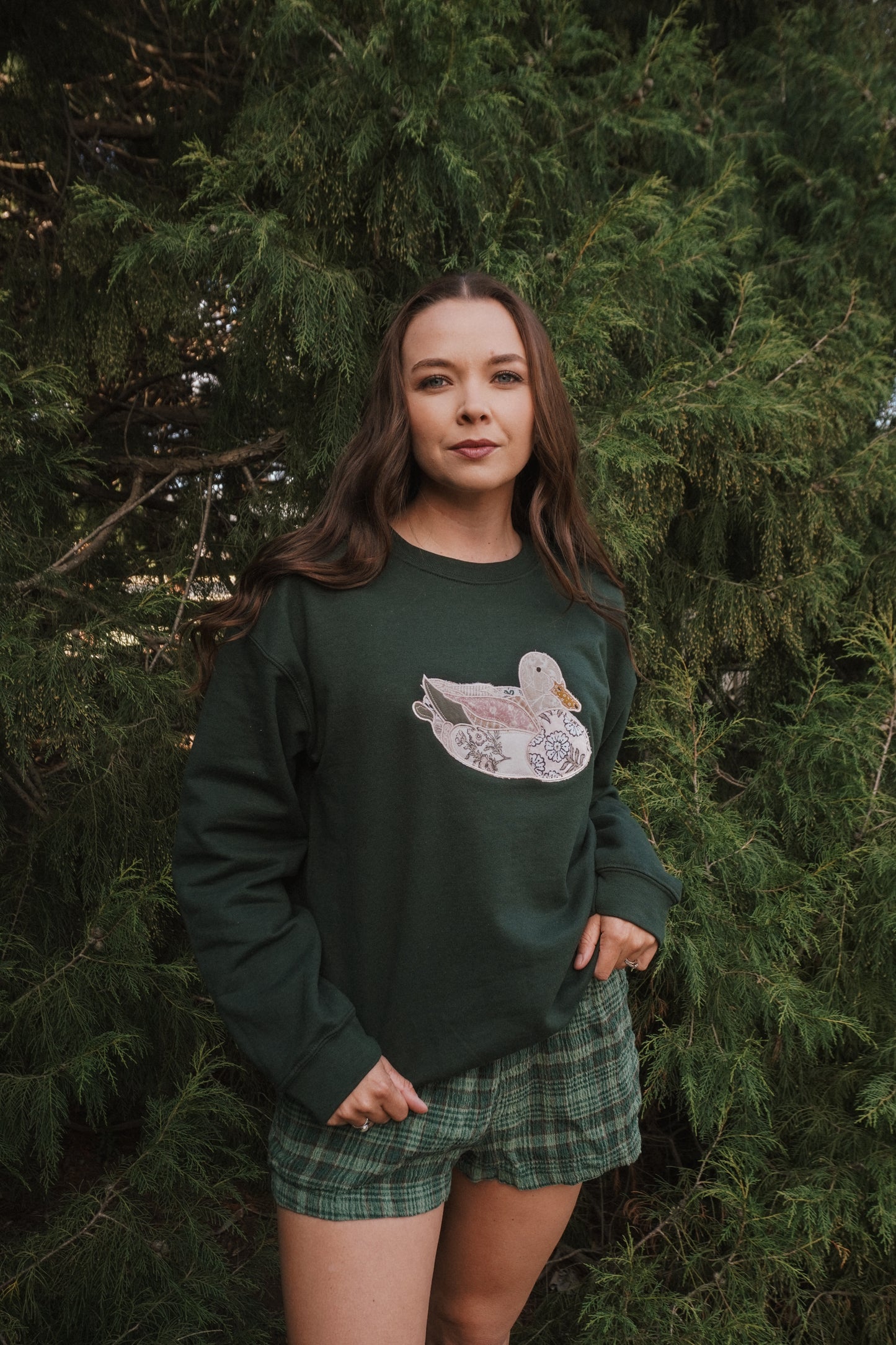 Pink/ Green Flock Sweatshirt