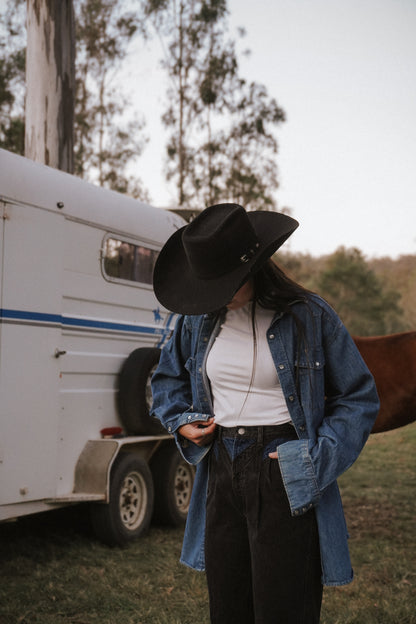 Denim Pearlsnap Vintage