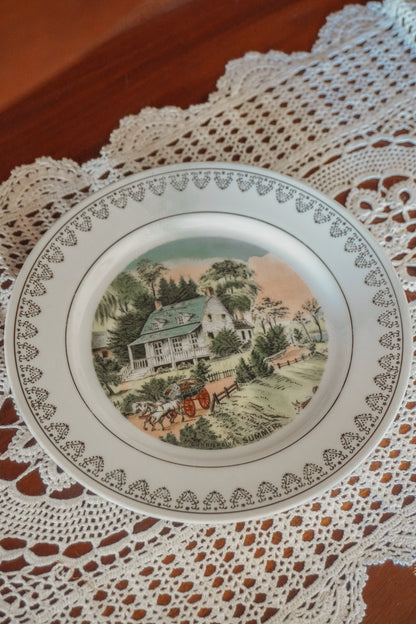 Cottage Homestead Vintage Plate