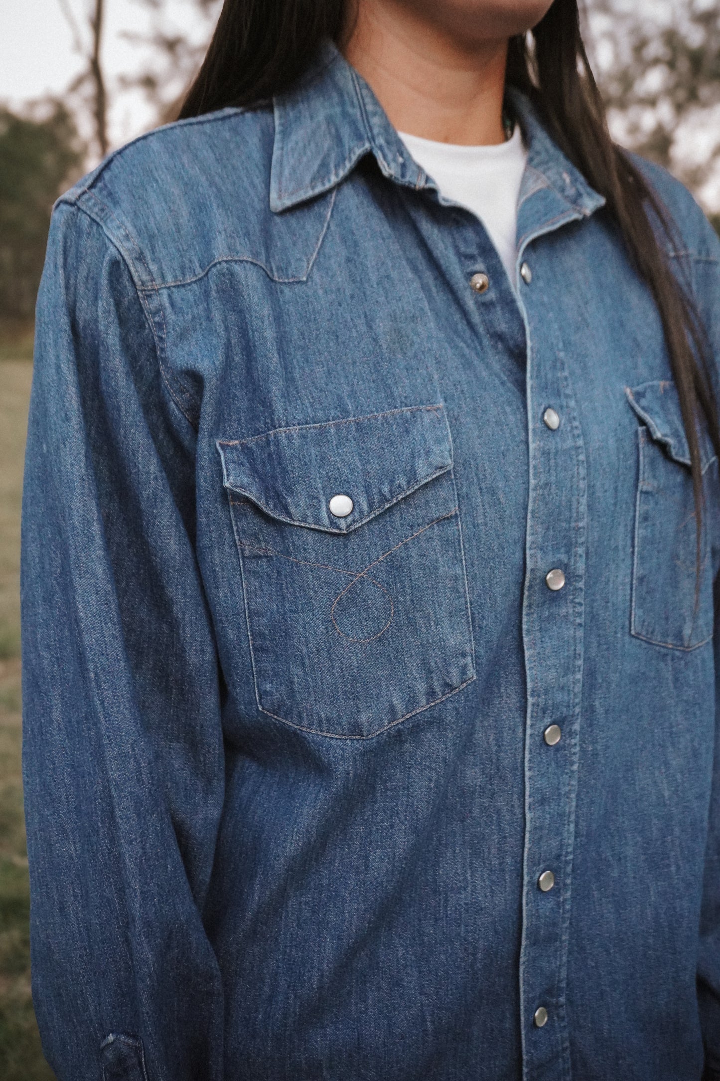 Denim Pearlsnap Vintage