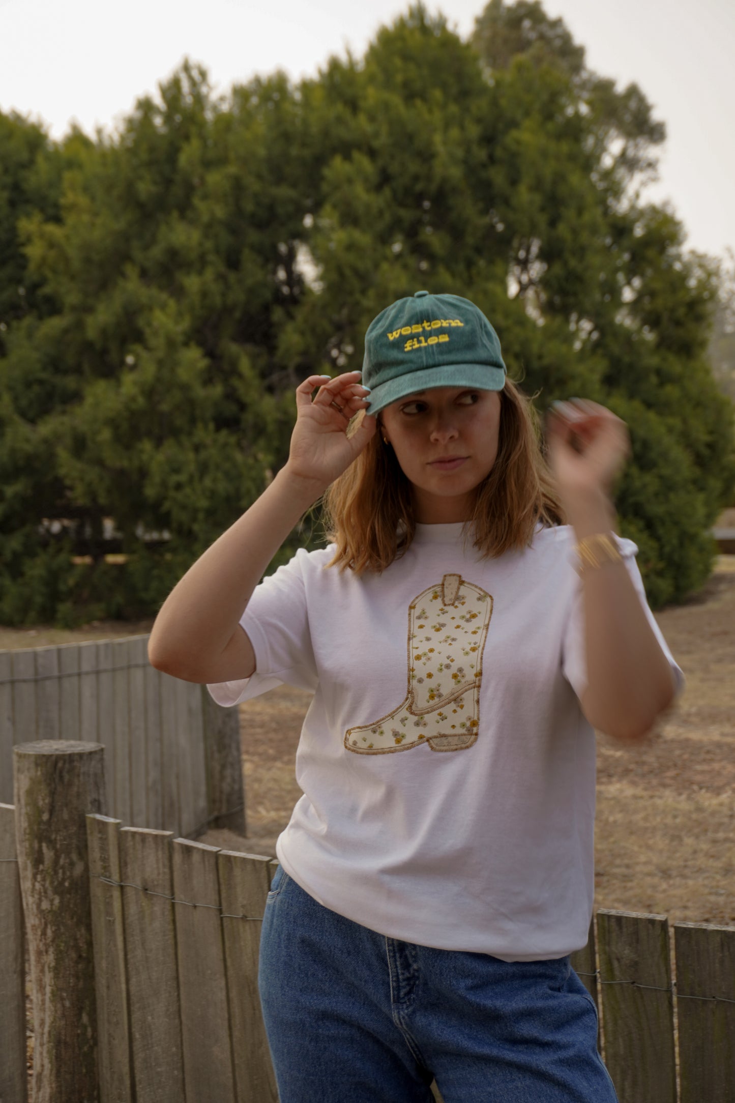 Feather Green Cap