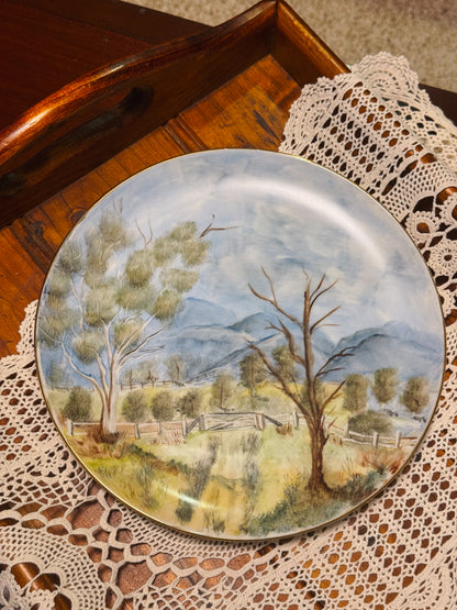 Hand painted Eucalyptus Scene Plate
