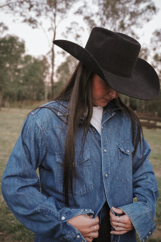 Denim Pearlsnap Vintage