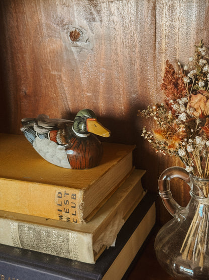 Wooden mallard duck