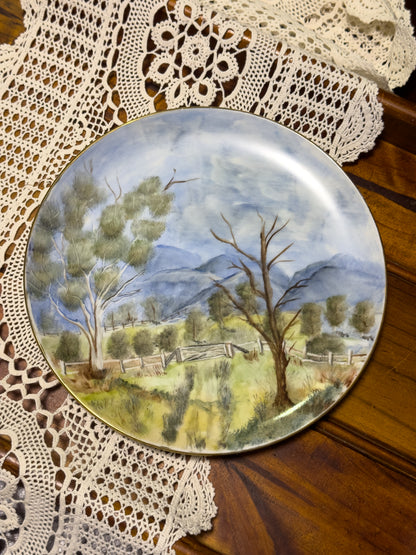 Hand painted Eucalyptus Scene Plate