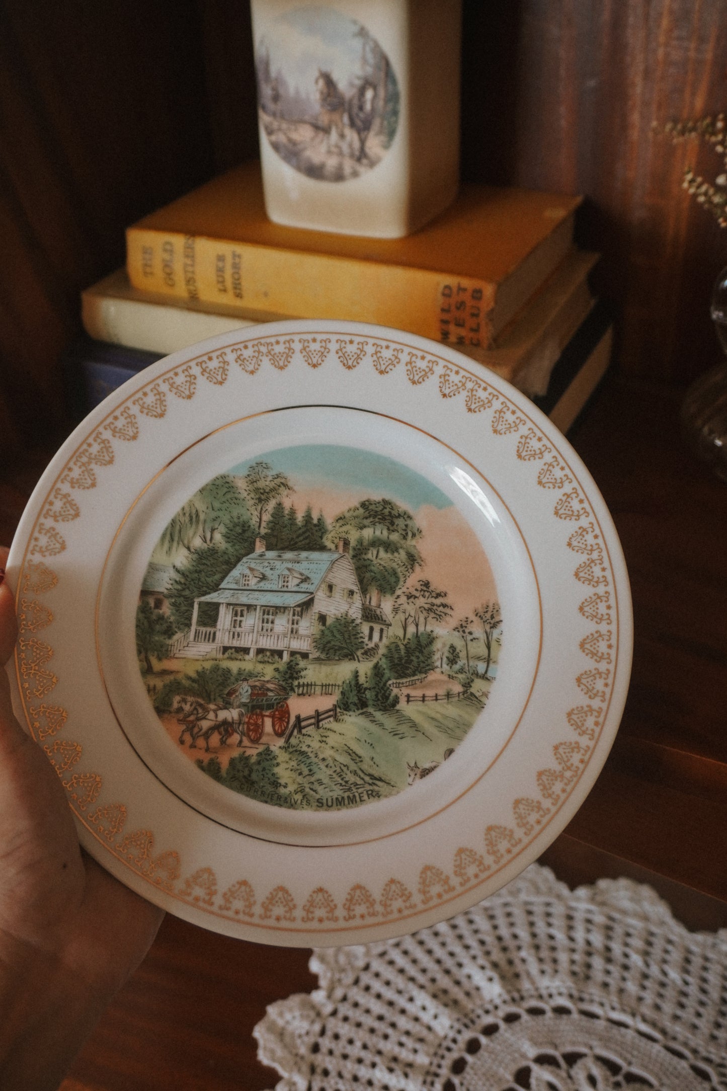 Cottage Homestead Vintage Plate